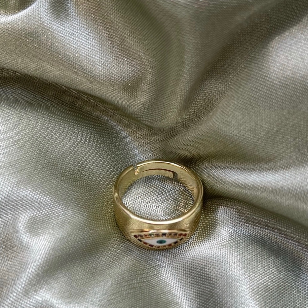 *SOLD*Multi Color Evil Eye Ring - Picture 2 of 2